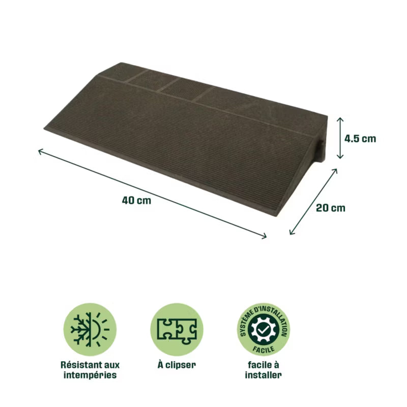 Køreprofil til Terrasseflise 40x20 cm Brun