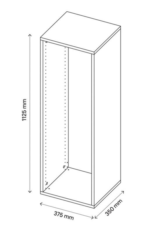 GoodHome Atomia korpus 35 x 112,5 x 37,5 cm i grå eg