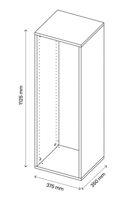 GoodHome Atomia korpus 35 x 112,5 x 37,5 cm i grå eg