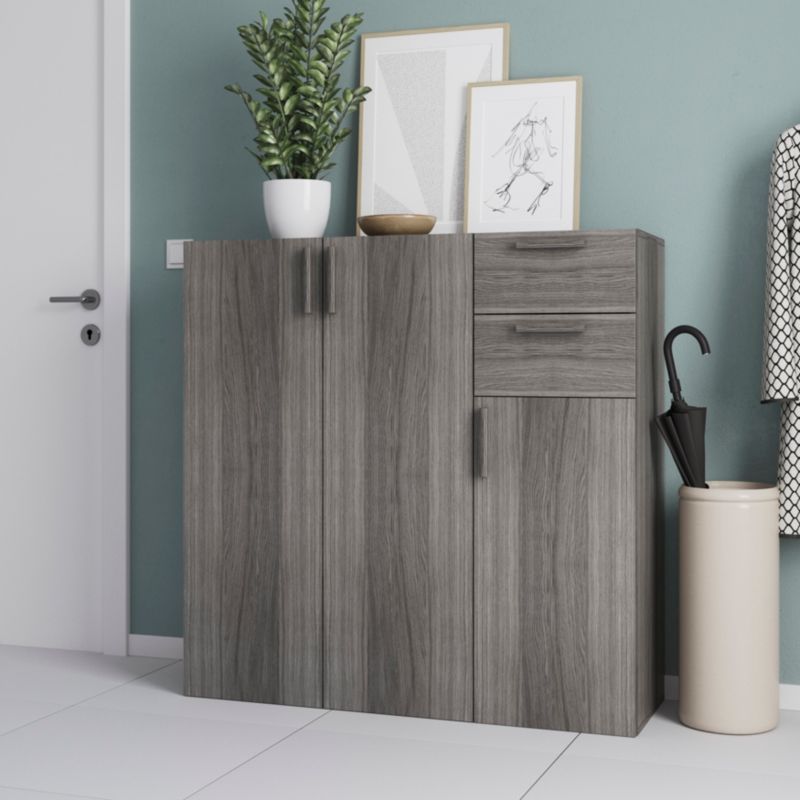 GoodHome Atomia korpus 35 x 112,5 x 37,5 cm i grå eg