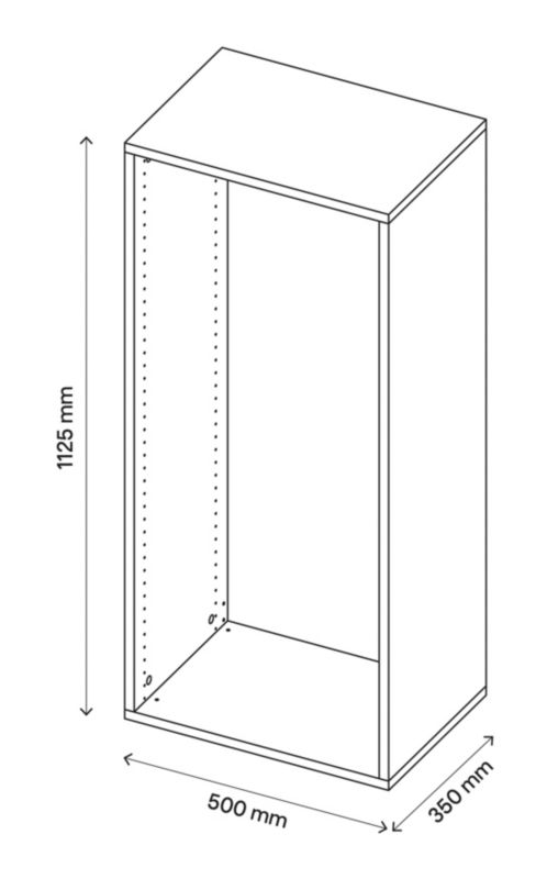 GoodHome Atomia korpus 35 x 112,5 x 50 cm hvid