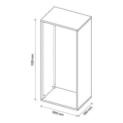 GoodHome Atomia korpus 35 x 112,5 x 50 cm grå eg