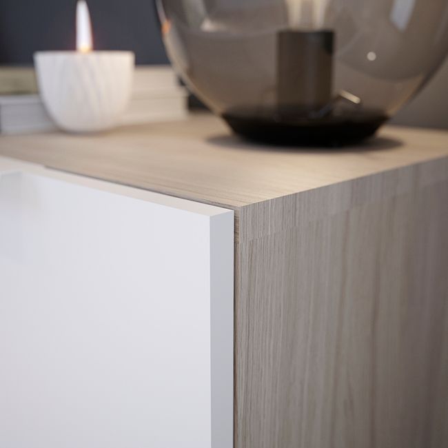 GoodHome Atomia korpus 35 x 112,5 x 50 cm i egetræ