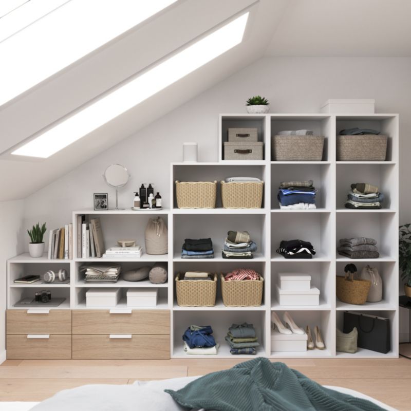 GoodHome Atomia korpus 35 x 187,5 x 50 cm hvid