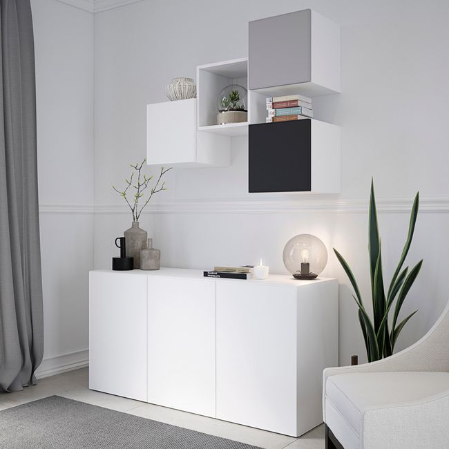 GoodHome Atomia korpus 35 x 37,5 x 37,5 cm hvid