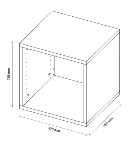 GoodHome Atomia korpus 35 x 37,5 x 37,5 cm i grå eg