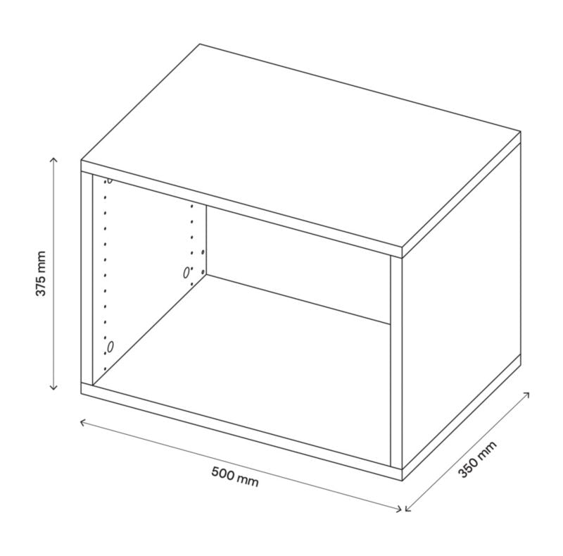 GoodHome Atomia korpus 35 x 37,5 x 50 cm i grå eg