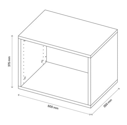 GoodHome Atomia korpus 35 x 37,5 x 50 cm i grå eg