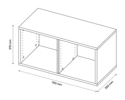 GoodHome Atomia korpus 35 x 37,5 x 75 cm hvid