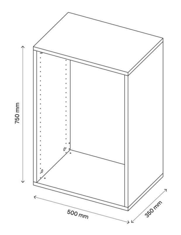 GoodHome Atomia korpus 35 x 75 x 50 cm hvid
