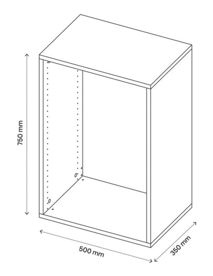 GoodHome Atomia korpus 35 x 75 x 50 cm hvid