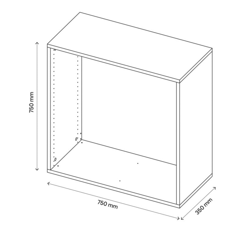 GoodHome Atomia korpus 35 x 75 x 75 cm mat-sort