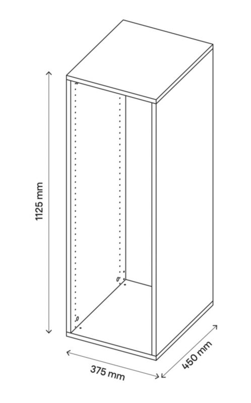 GoodHome Atomia korpus 45 x 112,5 x 37,5 cm grå eg
