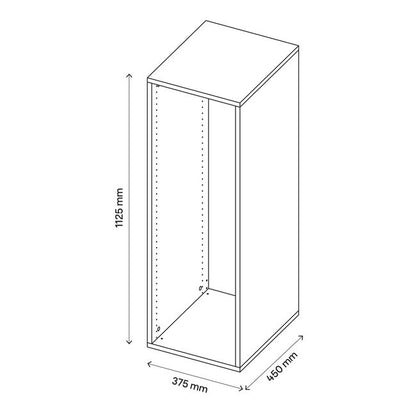 GoodHome Atomia korpus 45 x 112,5 x 37,5 cm i egetræ