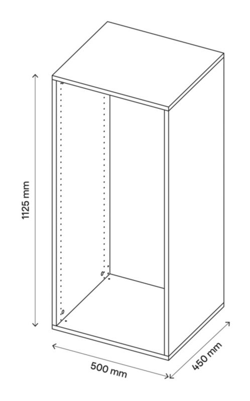 GoodHome Atomia korpus 45 x 112,5 x 50 cm hvid