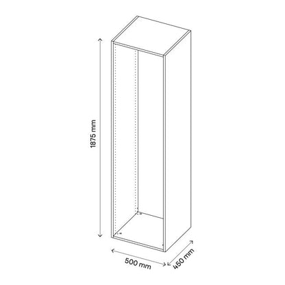 GoodHome Atomia korpus 45 x 187,5 x 50 cm hvid