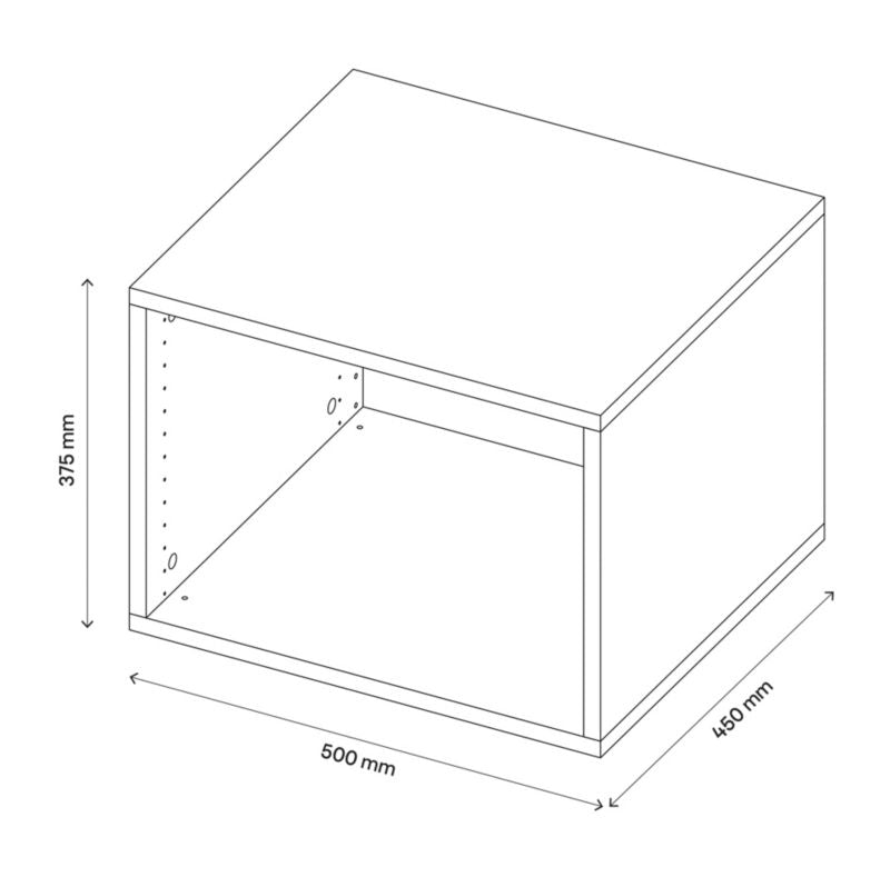 GoodHome Atomia korpus 45 x 37,5 x 50 cm grå eg