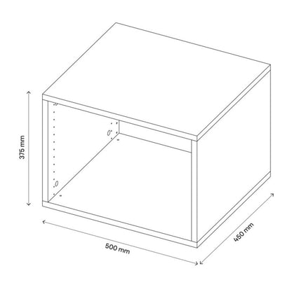 GoodHome Atomia korpus 45 x 37,5 x 50 cm grå eg