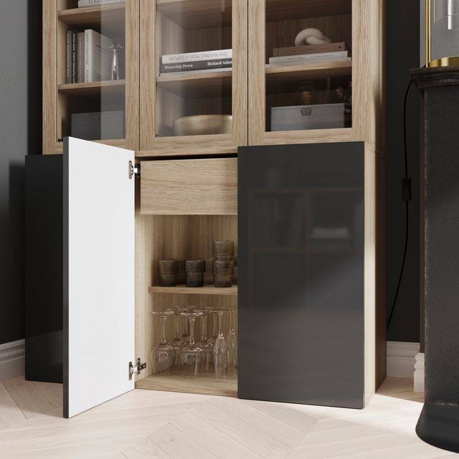 GoodHome Atomia korpus 45 x 75 x 75 cm i egetræ