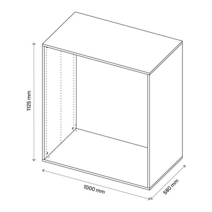 GoodHome Atomia korpus 58 x 112,5 x 100 cm hvid
