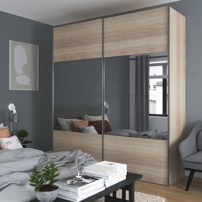 GoodHome Atomia korpus 58 x 225 x 100 cm i egetræ