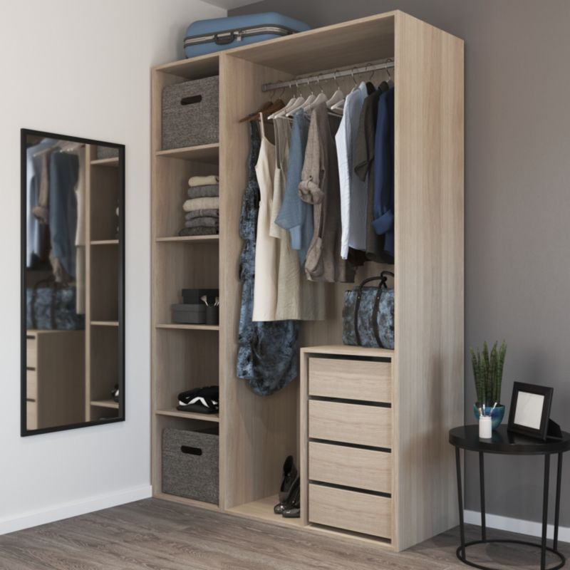 GoodHome Atomia korpus 58 x 225 x 100 cm i egetræ