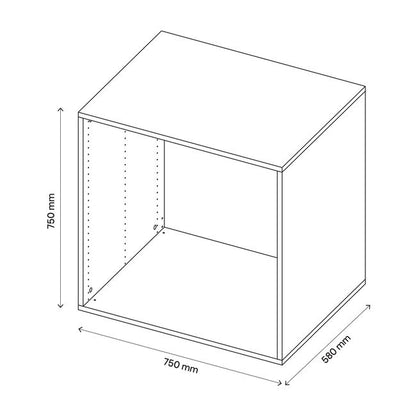 GoodHome Atomia korpus 58 x 75 x 75 cm i egetræ