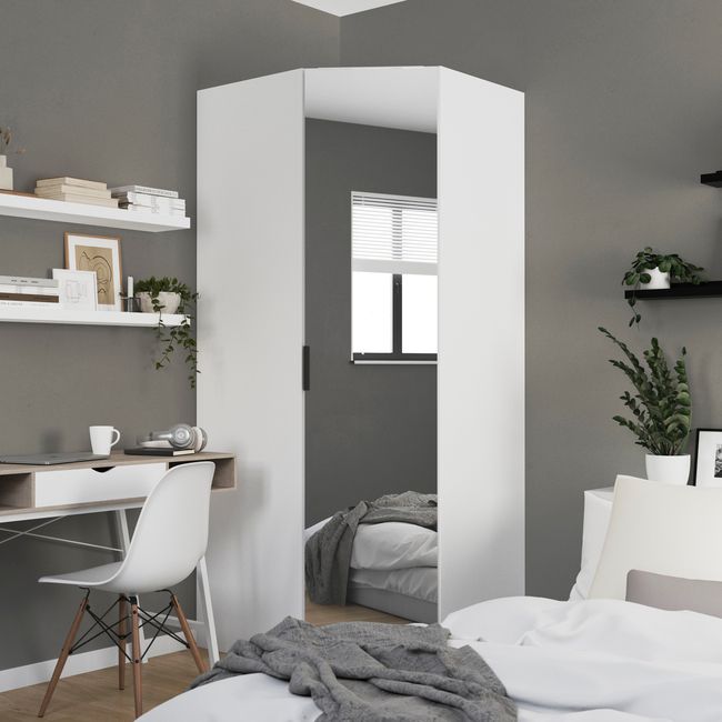 GoodHome Atomia hjørnekorpus 58 x 225 x 30 cm hvid