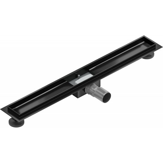 Korpus til lineært afløb Mexen Flat sort 80 cm, 1 stk.