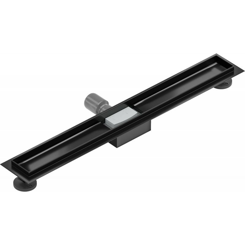 Korpus til lineært afløb Mexen Flat sort 80 cm, 1 stk.