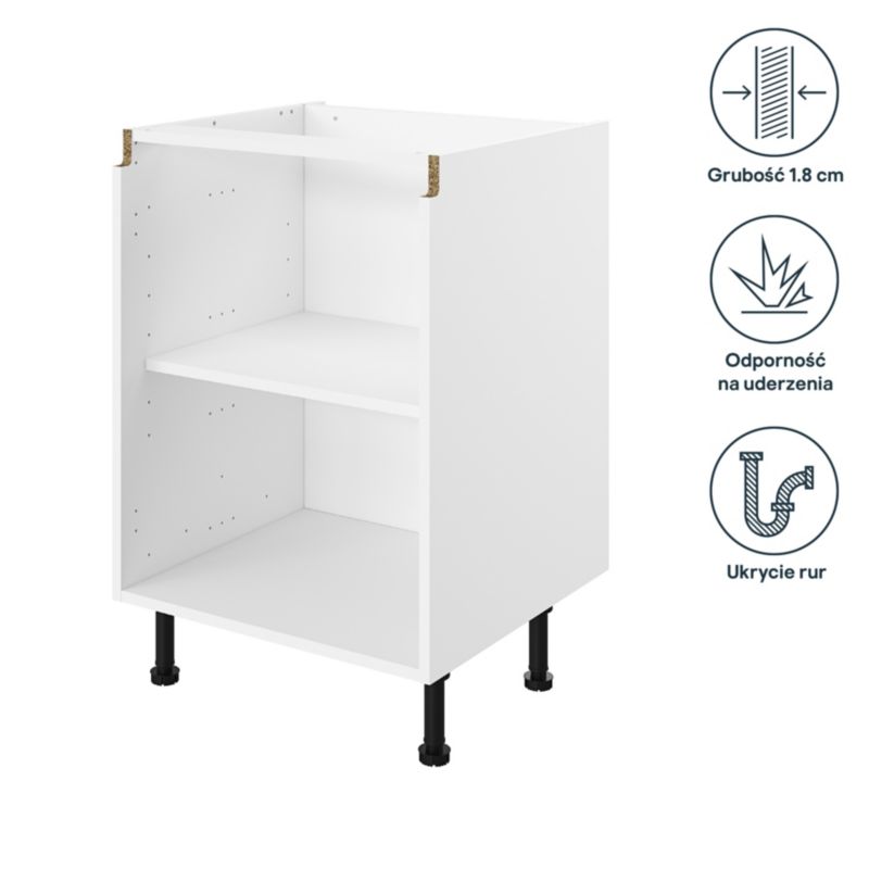 Korpus til køkkenskab GoodHome Innovo 60 cm hvid