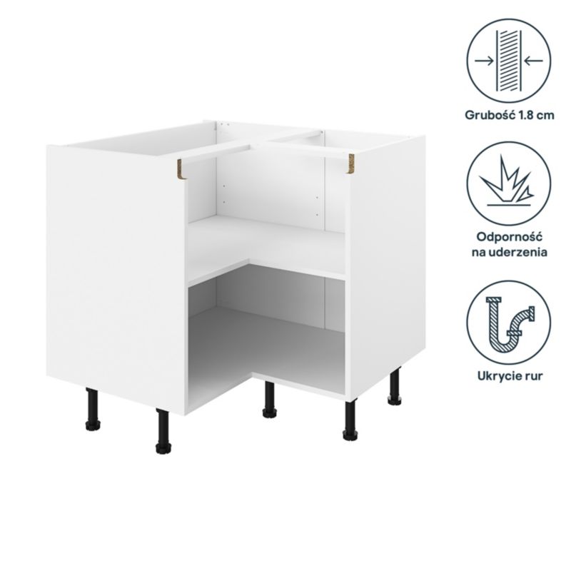 Korpus til hjørneskab GoodHome Innovo 93 cm hvid