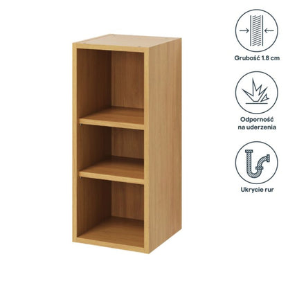 GoodHome Caraway væghængt køkkenskabskorpus 30 x 72 cm i egetræ
