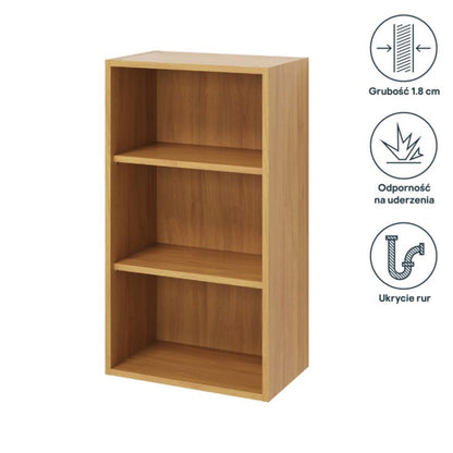 GoodHome Caraway væghængt køkkenskabskorpus 50 x 90 cm eg