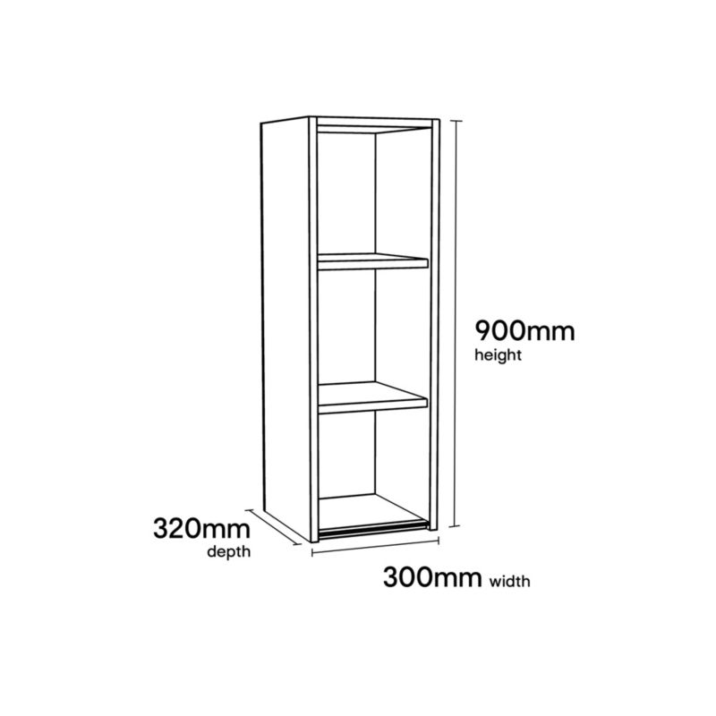 Høj ophængt køkkenskabskorpus GoodHome Innovo 30 cm