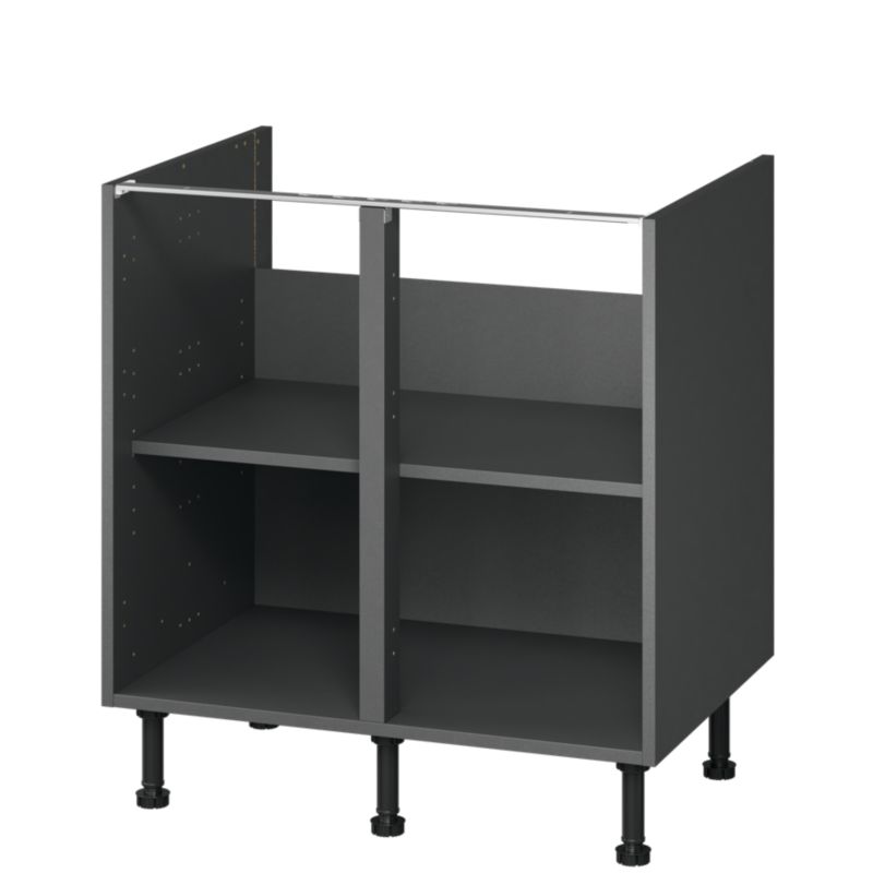GoodHome Caraway køkkenskabskorpus til gulv, 80 cm, grå
