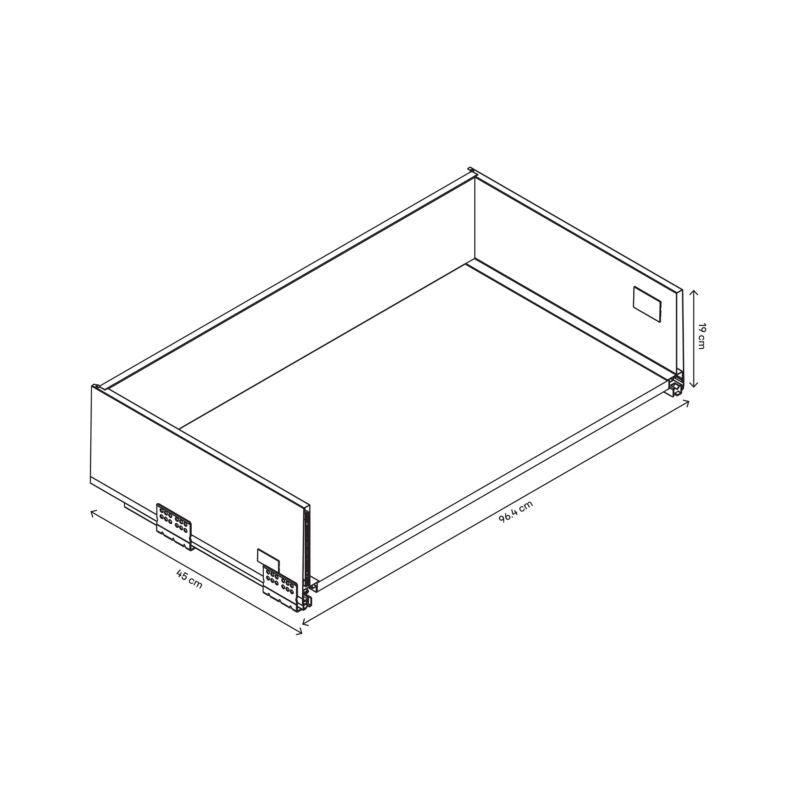 Deep drawer korpus GoodHome Soto 100 cm antracit