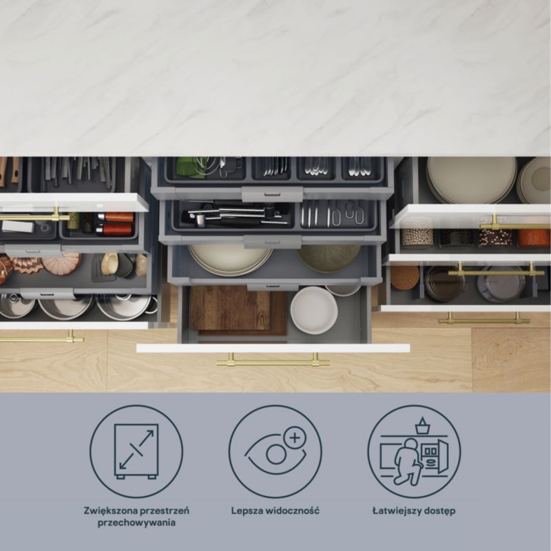GoodHome Soto dyb skuffekorpus 30 cm antracit
