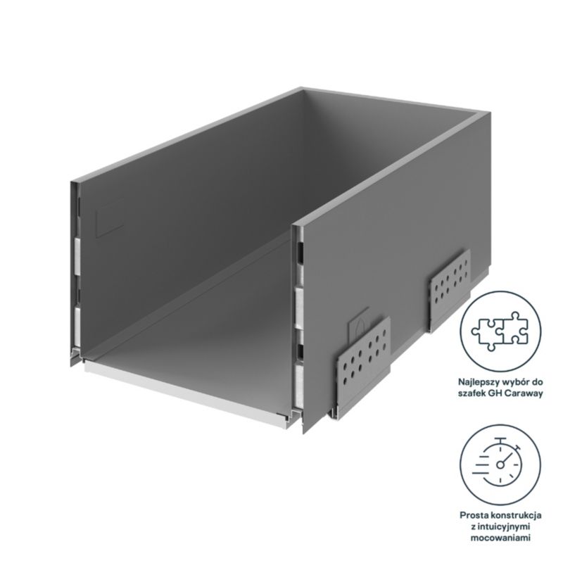 GoodHome Soto dyb skuffekorpus 30 cm antracit