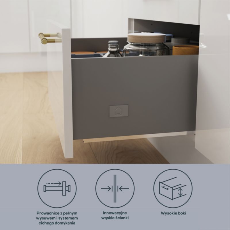Korpus til dyb skuffe GoodHome Soto 50 cm i antracit