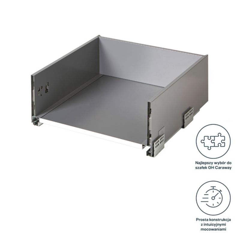 Korpus til dyb skuffe GoodHome Soto 50 cm i antracit
