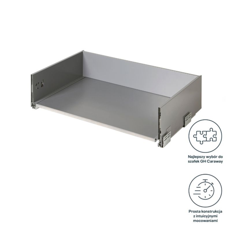 Korpus til dyb skuffe GoodHome Soto 80 cm antracit