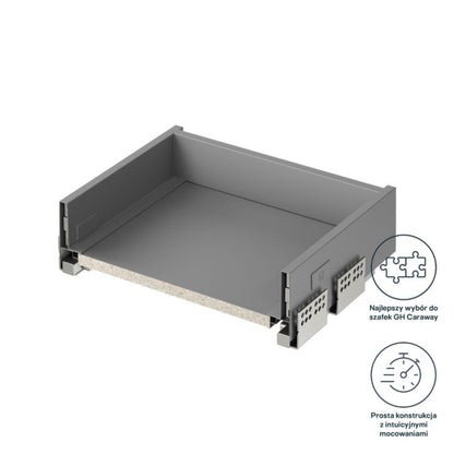 GoodHome slim standard skuffekorpus 40 cm lys grå