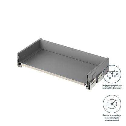 GoodHome slim standard skuffekorpus 60 cm lys grå