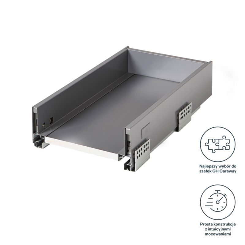 Korpus til skuffe GoodHome Soto 30 cm antracit