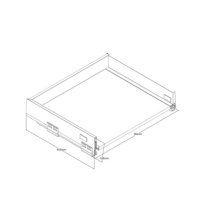 Korpus til skuffe GoodHome Soto 60 cm i antracit