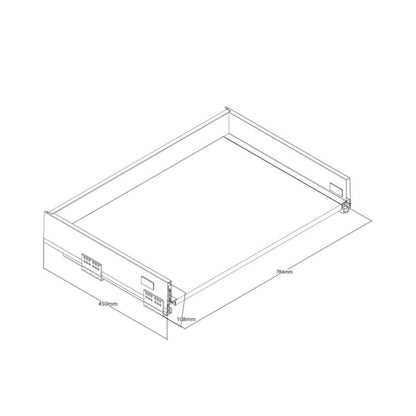 Korpus til skuffe GoodHome Soto 80 cm antracit