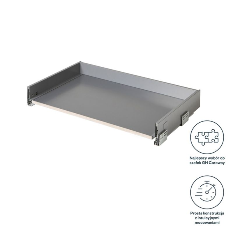 Korpus til skuffe GoodHome Soto 80 cm antracit