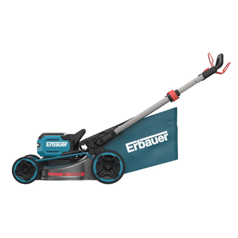 Erbauer 3-i-1 akku-plæneklipper med 72 V drivkraft og 46 cm klippebredde