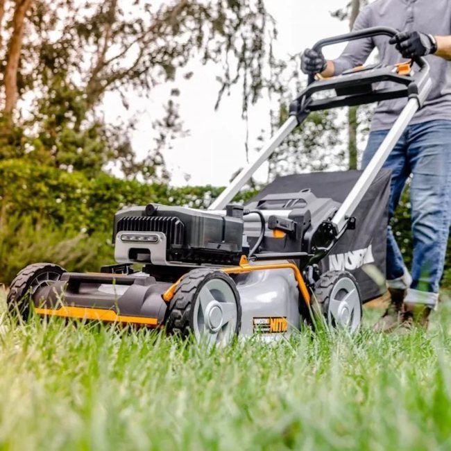Worx WG761E 80 V batteridrevet plæneklipper